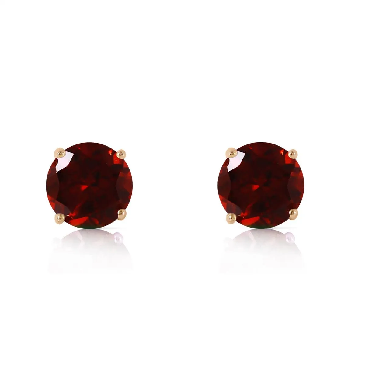 0.95 Carat 14K Solid Rose Gold Petite Garnet Stud Earrings