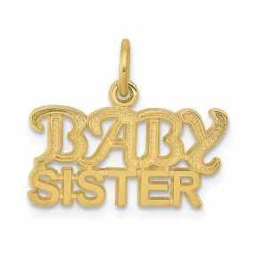 10k Yellow Gold Polished Baby Sister Pendant