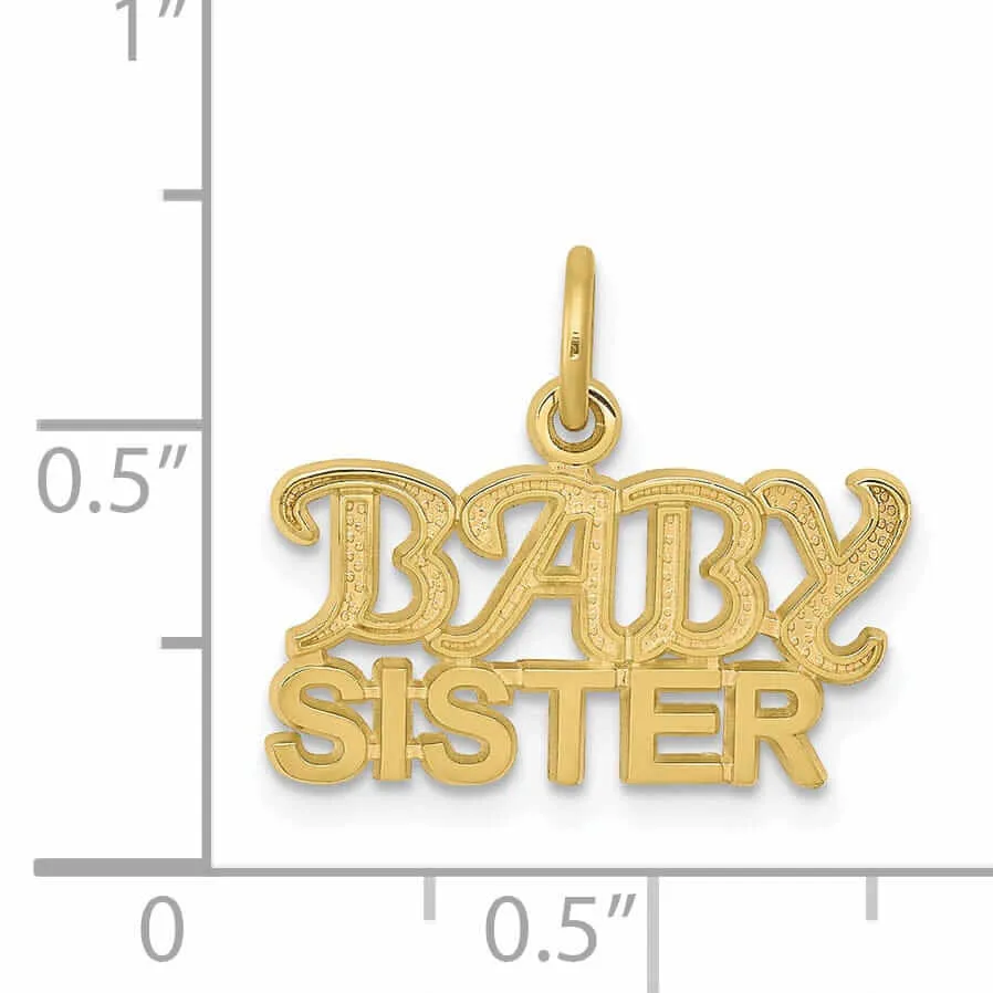 10k Yellow Gold Polished Baby Sister Pendant