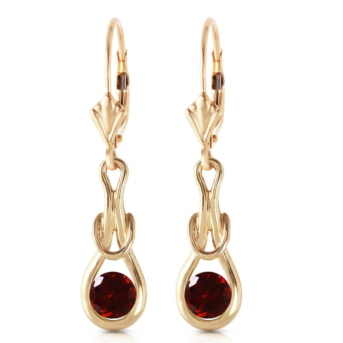 1.3 Carat 14K Solid Yellow Gold Elysian Garnet Earrings