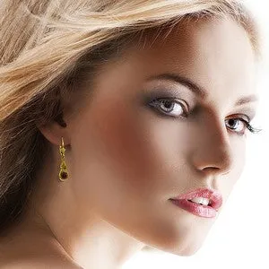 1.3 Carat 14K Solid Yellow Gold Elysian Garnet Earrings