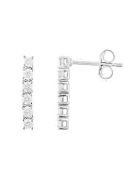 14ct White Gold Diamond Drop Earrings - 783637