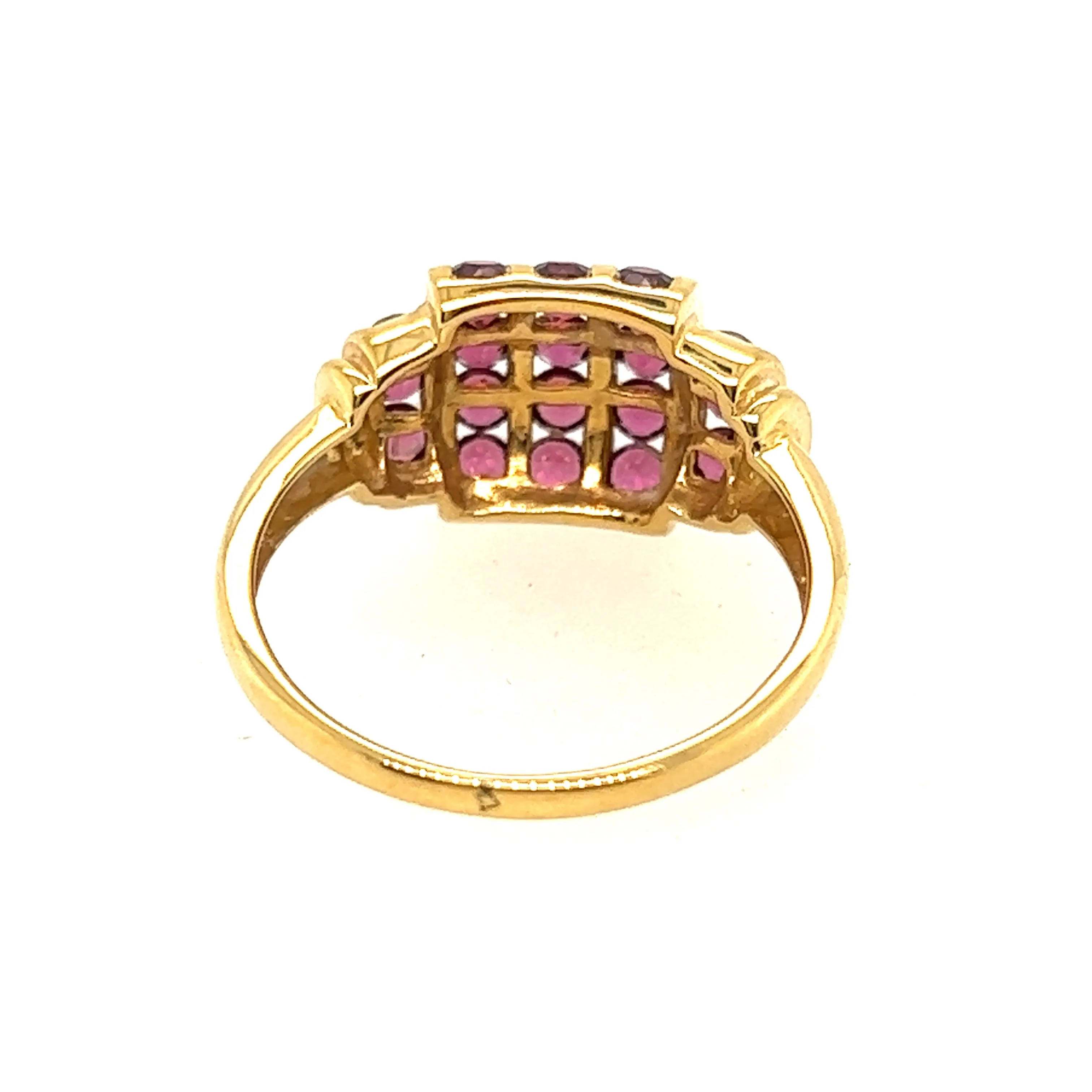 14ct Yellow Gold Rhodolite Garnet Ring