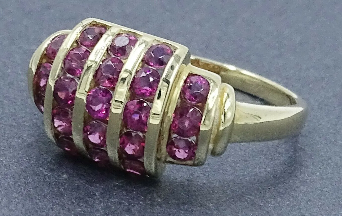 14ct Yellow Gold Rhodolite Garnet Ring