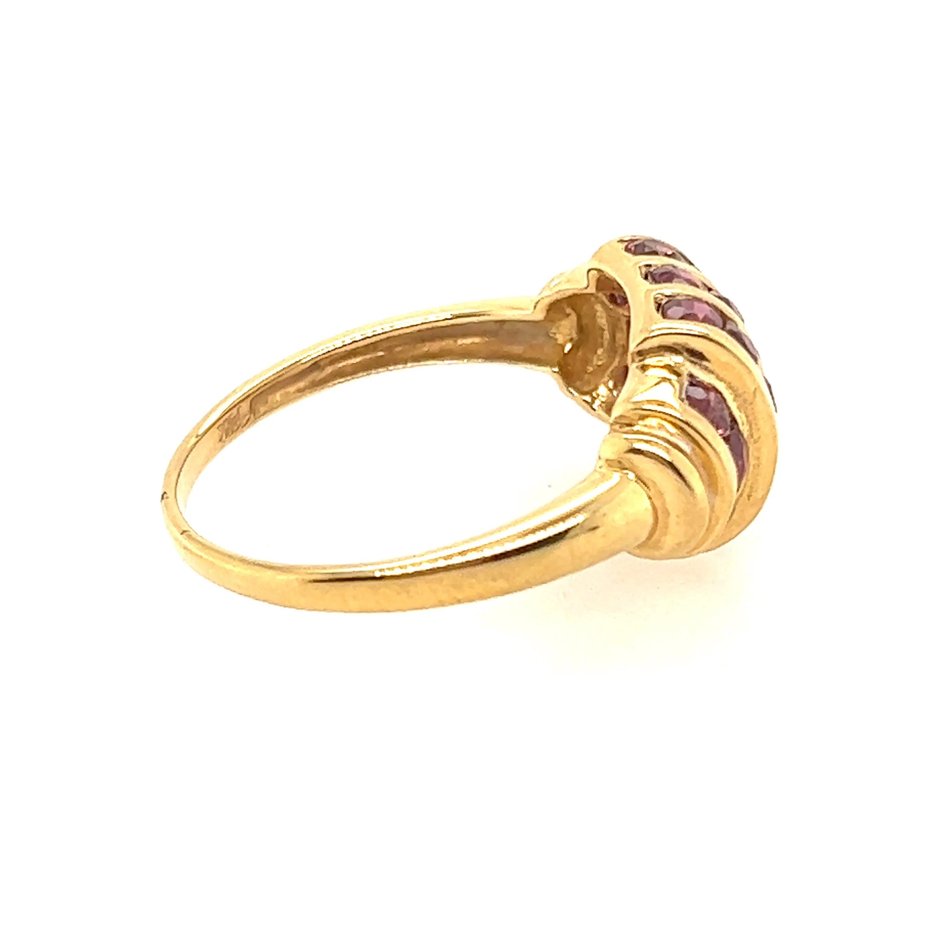 14ct Yellow Gold Rhodolite Garnet Ring