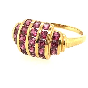 14ct Yellow Gold Rhodolite Garnet Ring