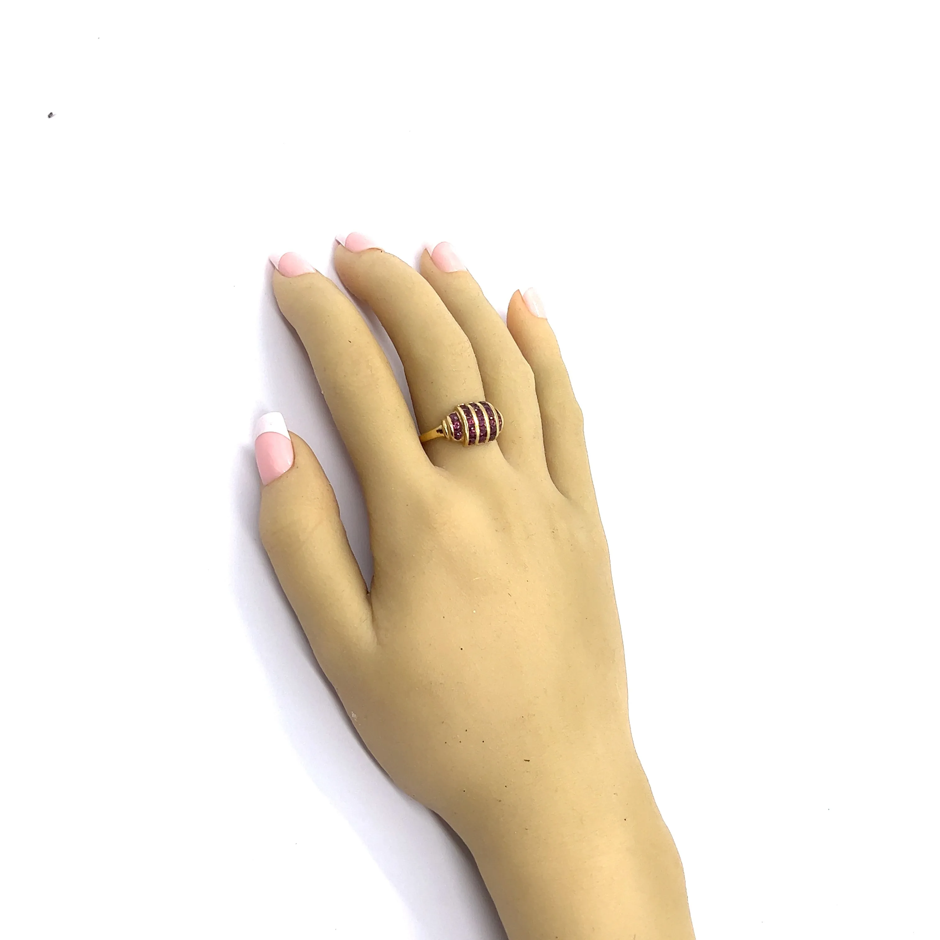 14ct Yellow Gold Rhodolite Garnet Ring