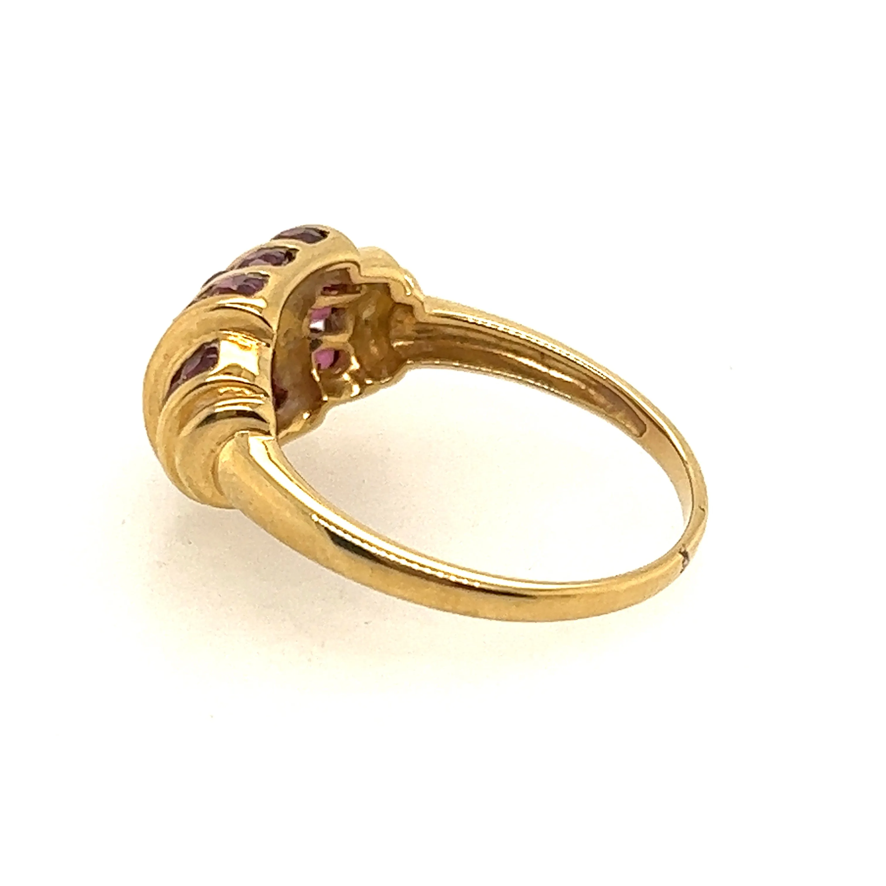 14ct Yellow Gold Rhodolite Garnet Ring