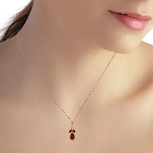 14K Solid Rose Gold Garnet Necklace Limited Edition