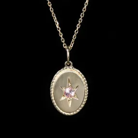 14K Yellow Gold 0.16 Carat Garnet Star Pendant