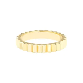 14K Yellow Gold Fluted Band