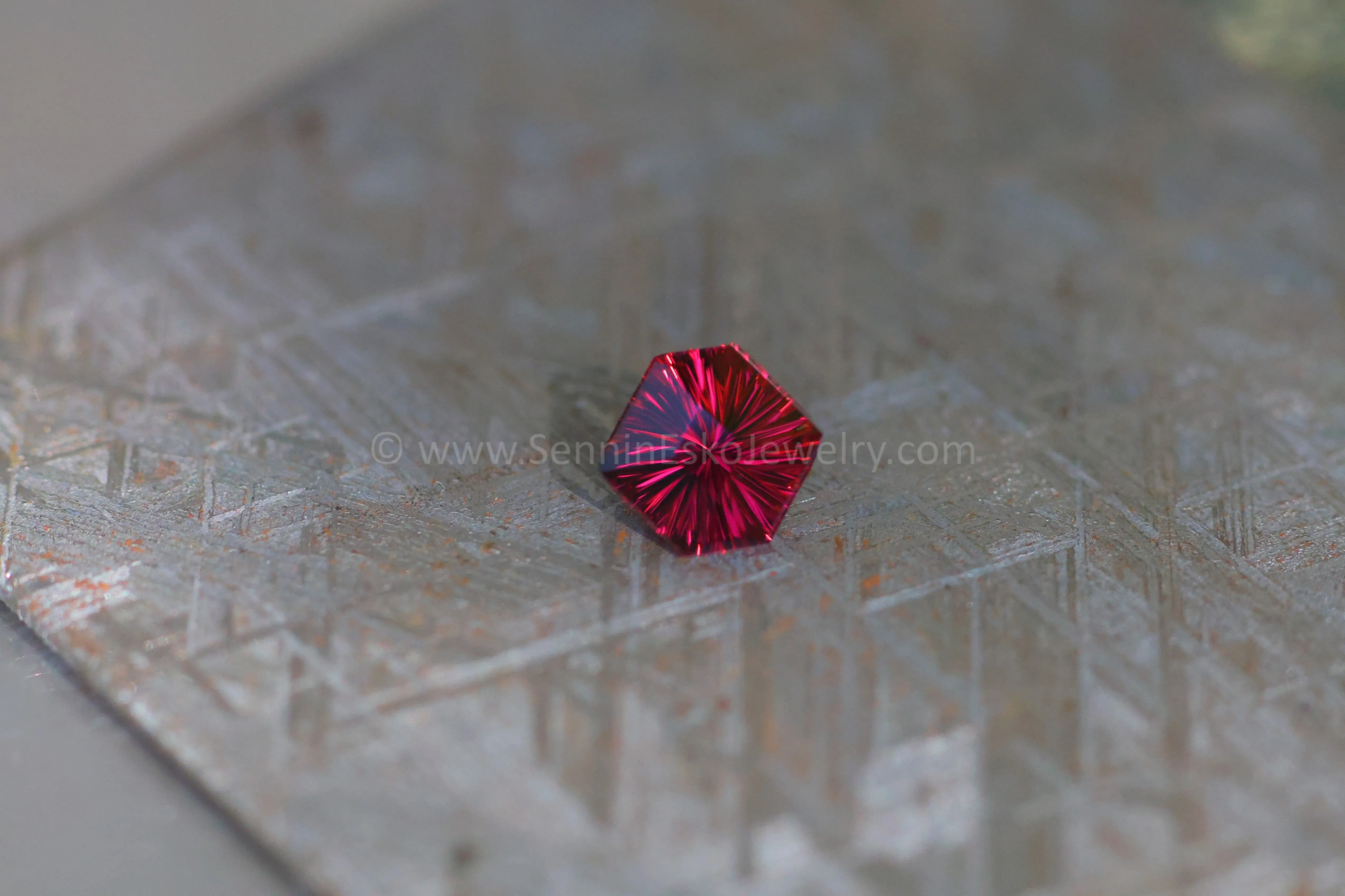 1.63ct Pomegranate Garnet Hexagon - 7.5x8.2mm
