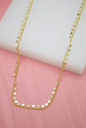 18K Gold Filled Dangle Heart Choker (G111)