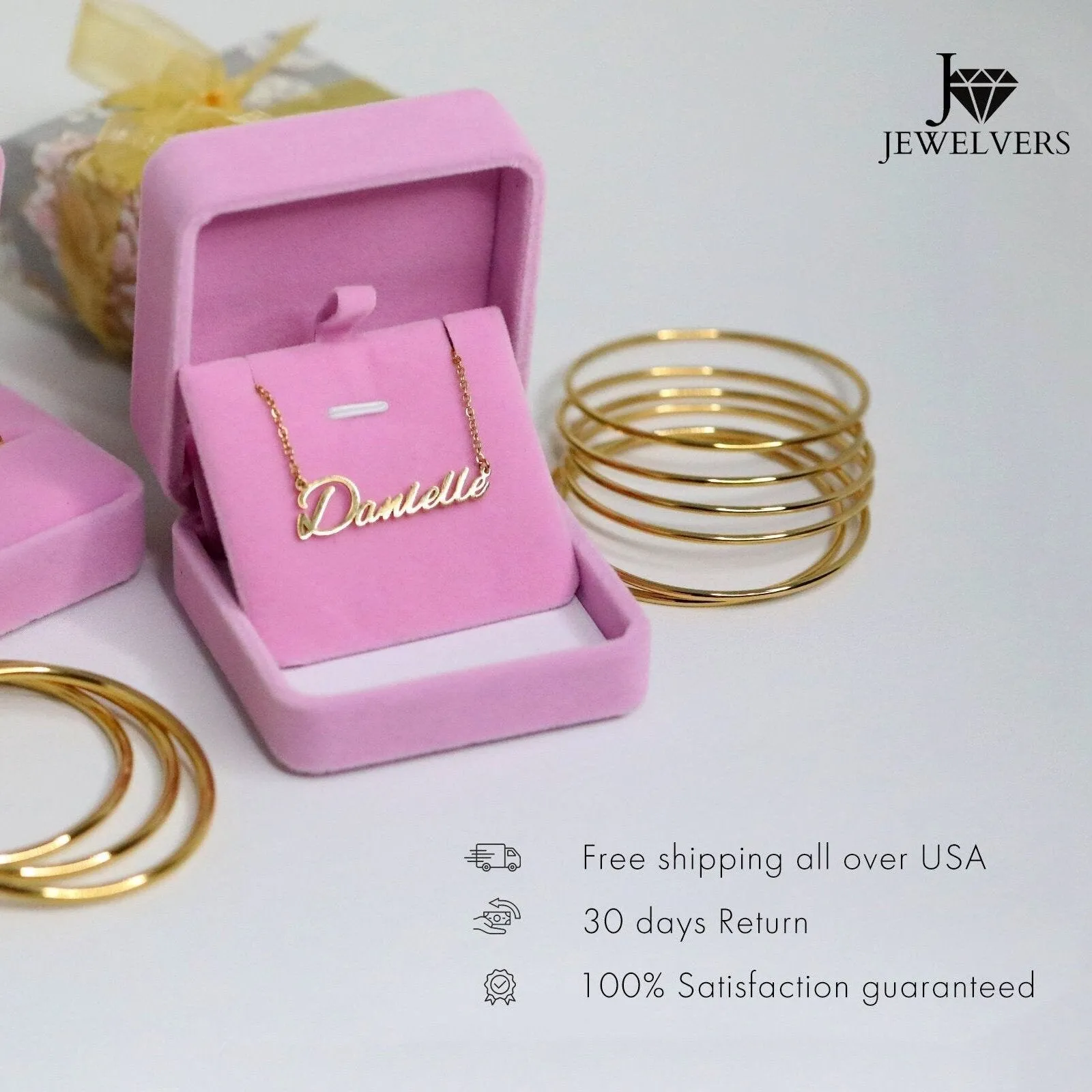 18K Gold-Filled Paperclip Chain Necklace For Women