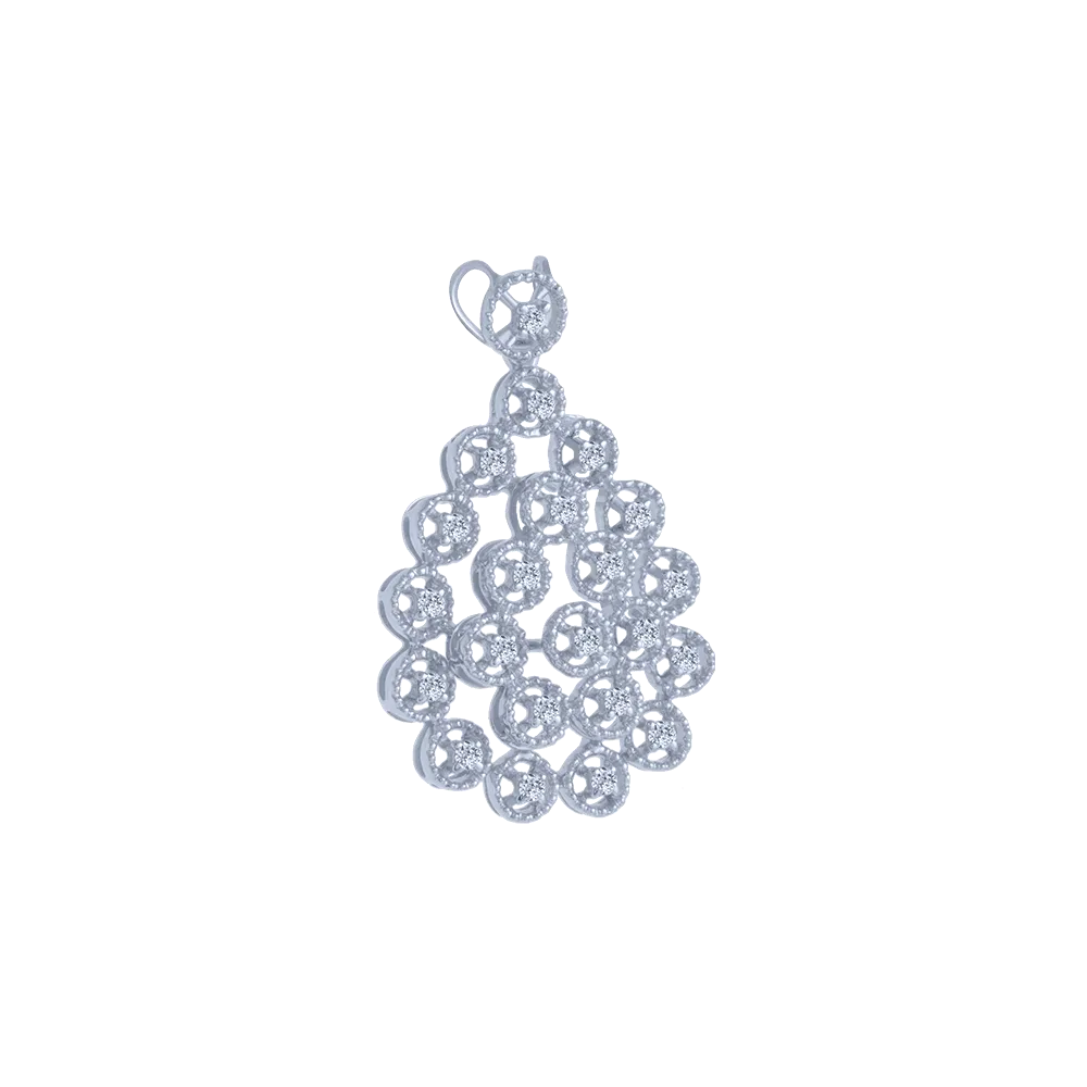 18KT (750) White Gold And Solitaire Pendant For Women