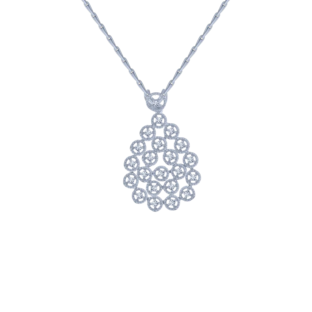 18KT (750) White Gold And Solitaire Pendant For Women