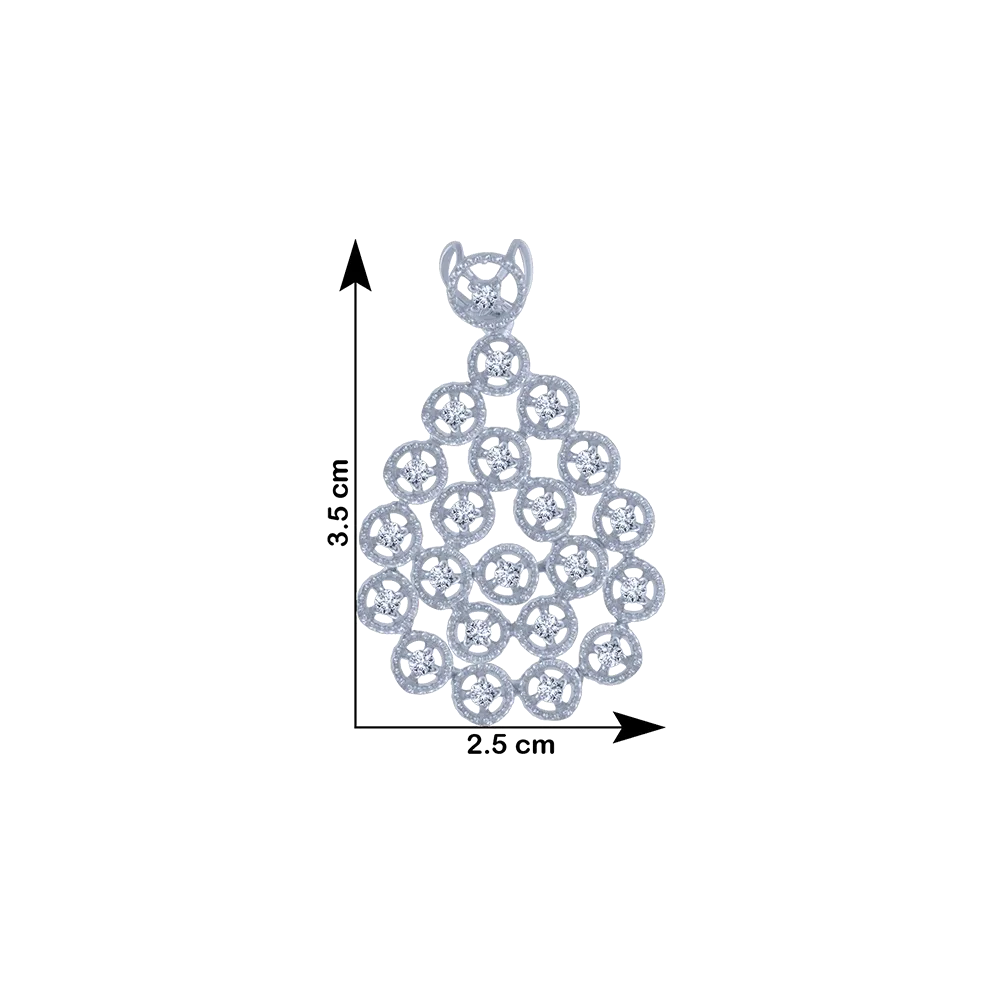 18KT (750) White Gold And Solitaire Pendant For Women