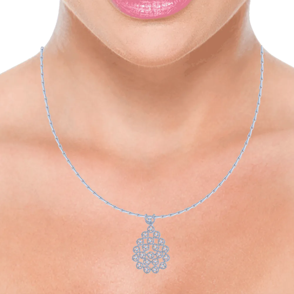18KT (750) White Gold And Solitaire Pendant For Women