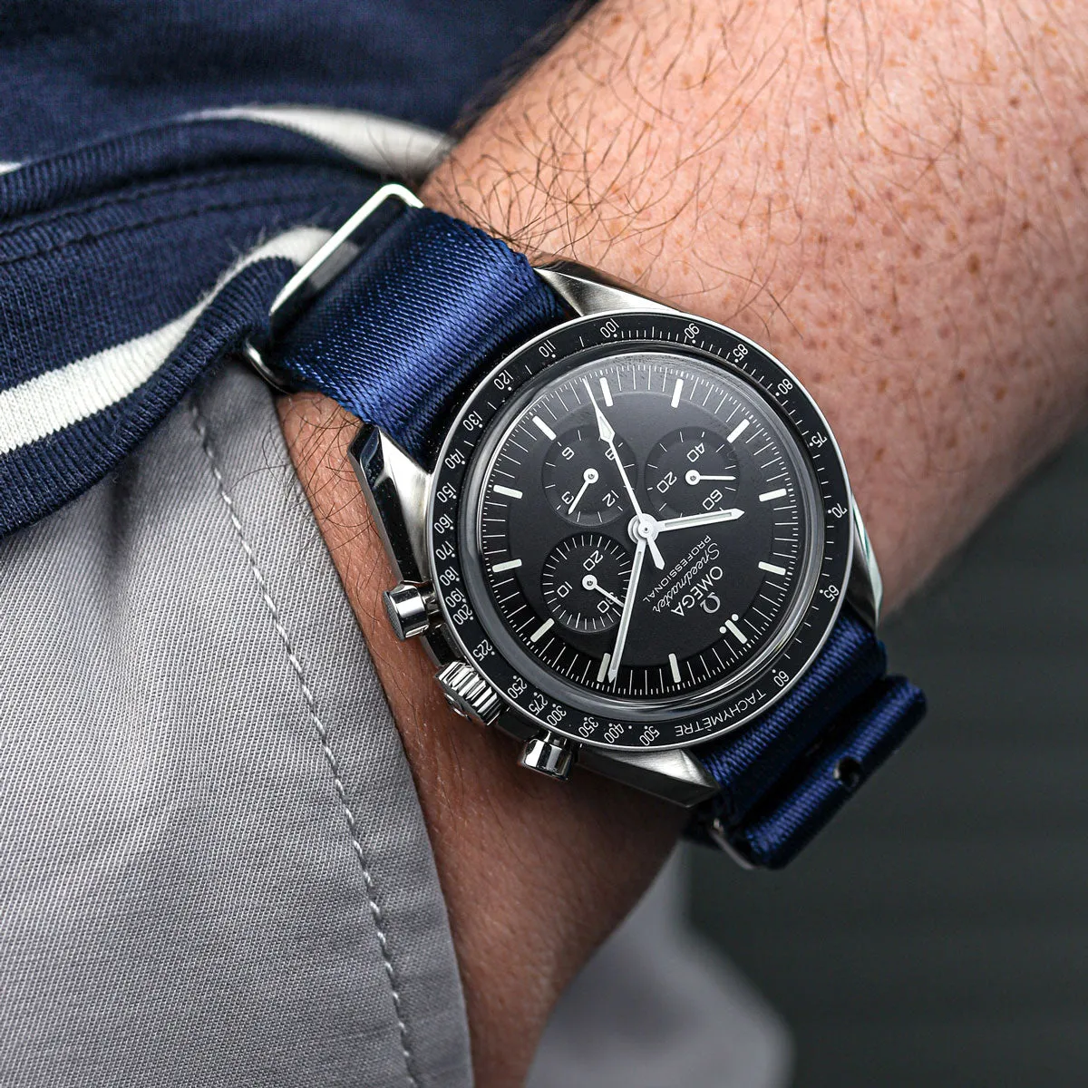 1973 British Military Watch Strap: ARMOURED - Black, Satin