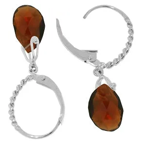 6 Carat 14K Solid White Gold Brave Heart Green Amethyst Earrings