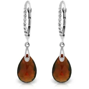 6 Carat 14K Solid White Gold Brave Heart Green Amethyst Earrings