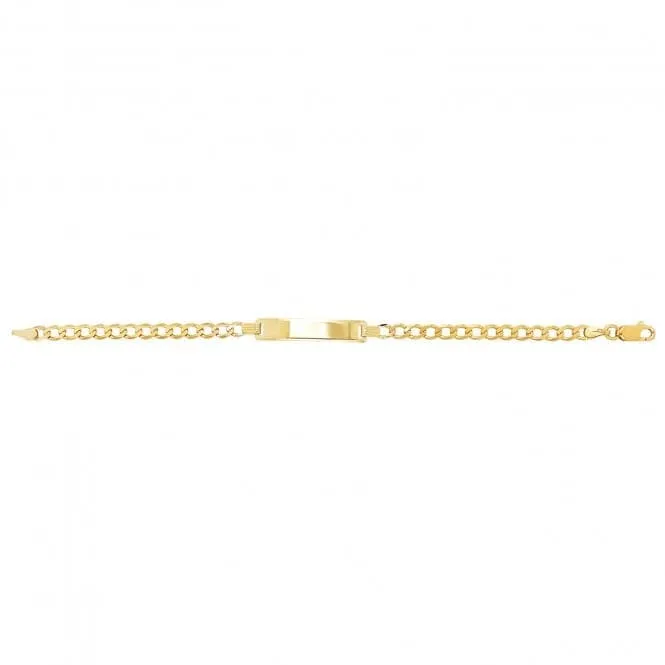 9ct Yellow Gold Curb Baby ID Bracelet