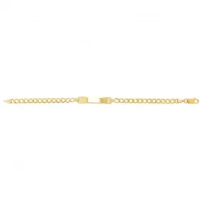 9ct Yellow Gold Curb Baby ID Bracelet