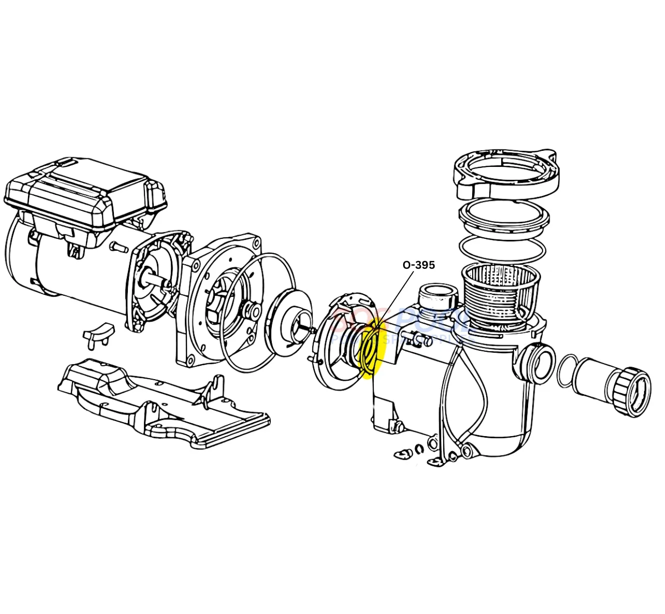 Aladdin Diffuser O-Ring for SuperMax and SuperFlo Pumps | 355030 | O-395
