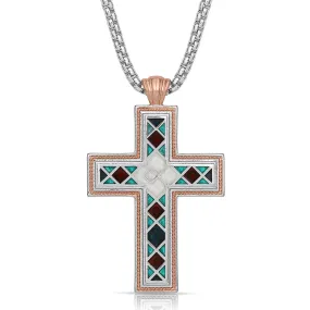 American Legends Mosaic Cross Necklace