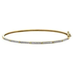 Angled Ladies Diamonds Bangle .25ct