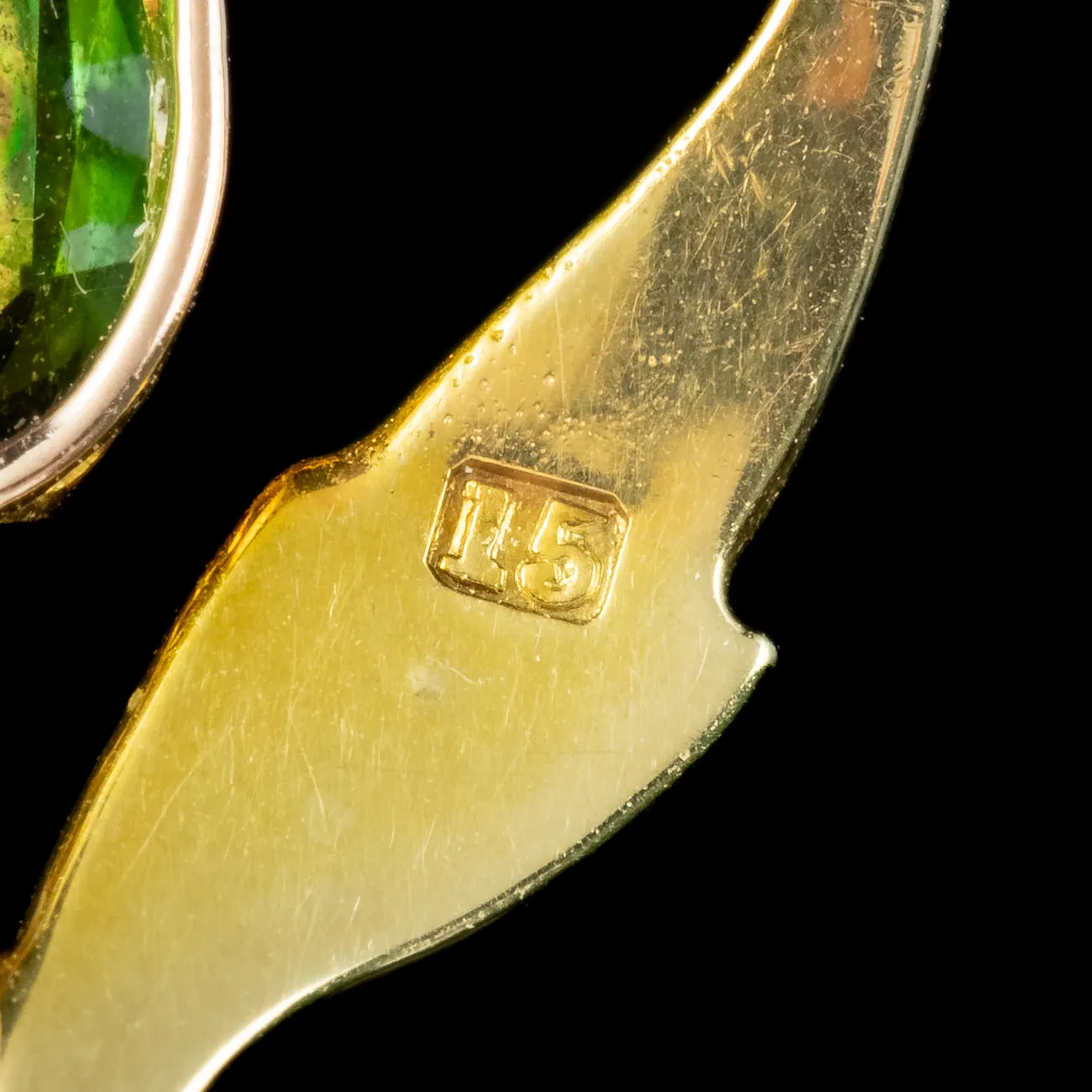 Antique Edwardian Suffragette Pendant Pearl Almandine And Green Garnet