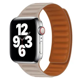 Apple Watch (38/40/SE/41/42mm) Lippa Magnetisk Læder Rem - Beige