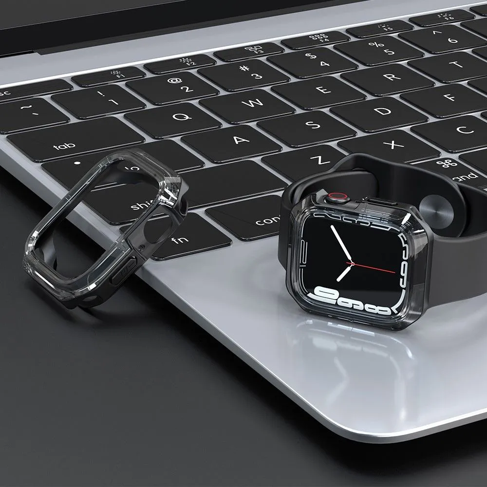 Apple Watch 40mm transparent dual color TPU cover - Transparent Black / Black