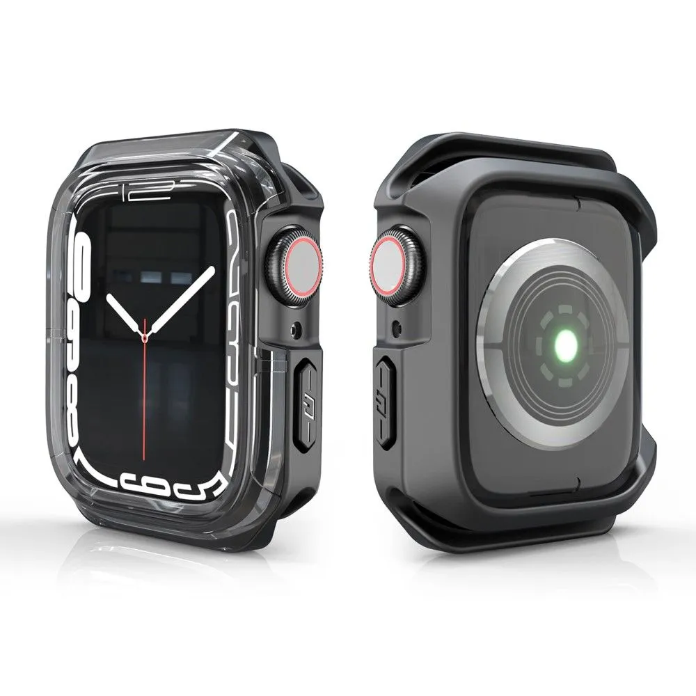 Apple Watch 40mm transparent dual color TPU cover - Transparent Black / Black