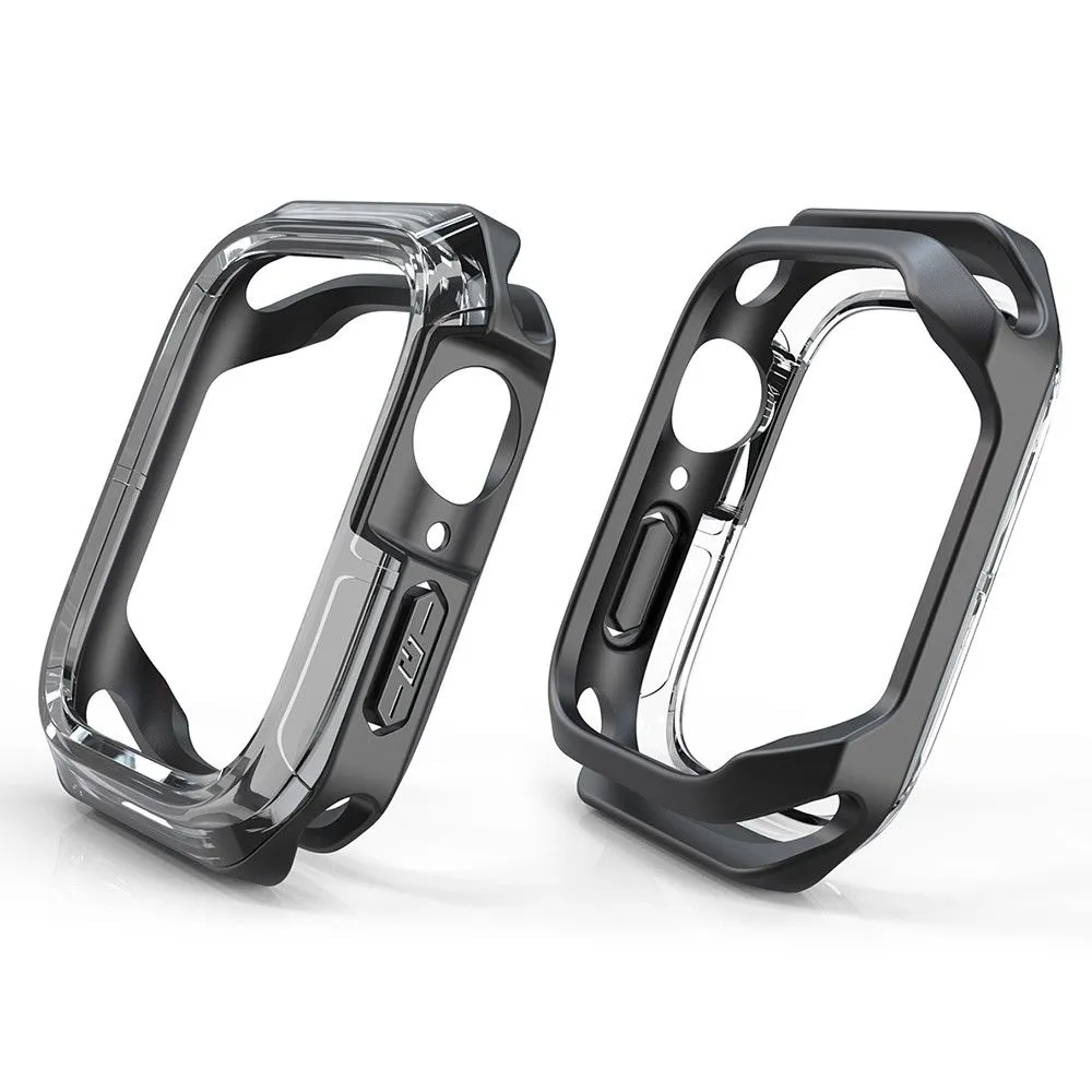 Apple Watch 40mm transparent dual color TPU cover - Transparent Black / Black