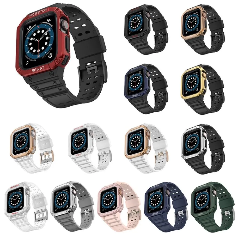 Apple Watch (41mm) contrast color TPU watch strap - Grey / Silver