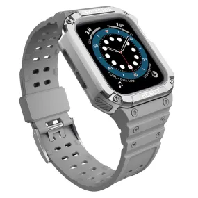 Apple Watch (41mm) contrast color TPU watch strap - Grey / Silver