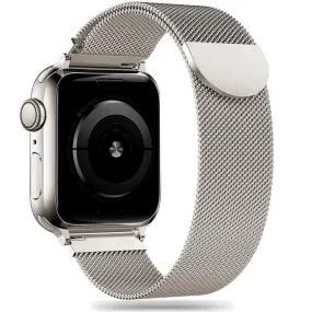 Apple Watch (42/44/SE/45/46/49mm) Tech-Protect Milanse Band Rustfri Stål Rem - Stålfarvet