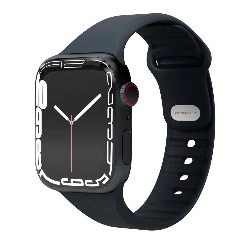 Apple Watch (42/44/SE/45/46/49mm) Vonmählen Classic Band 2 Genanvendt Silikone Rem - Blå