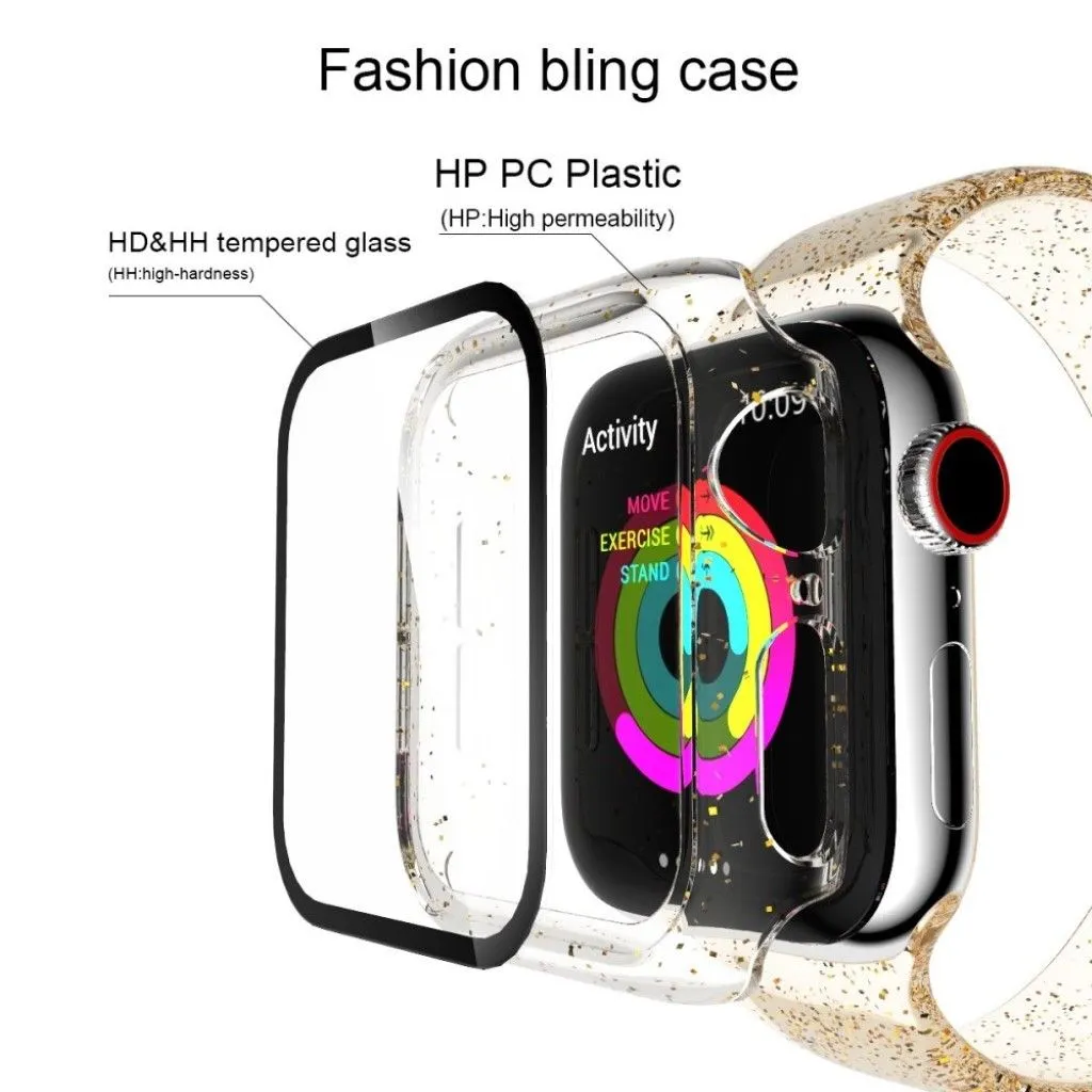 Apple Watch Series 5 / 4 40mm glitter frame - Gold