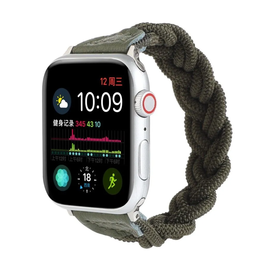 Apple Watch Series 6 / 5 44mm woven braid watch band - Army Green