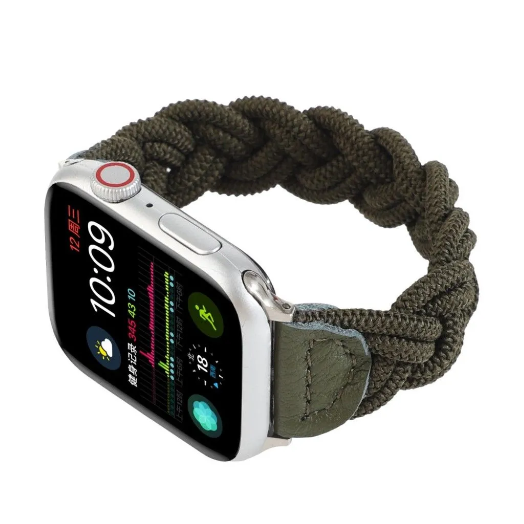 Apple Watch Series 6 / 5 44mm woven braid watch band - Army Green