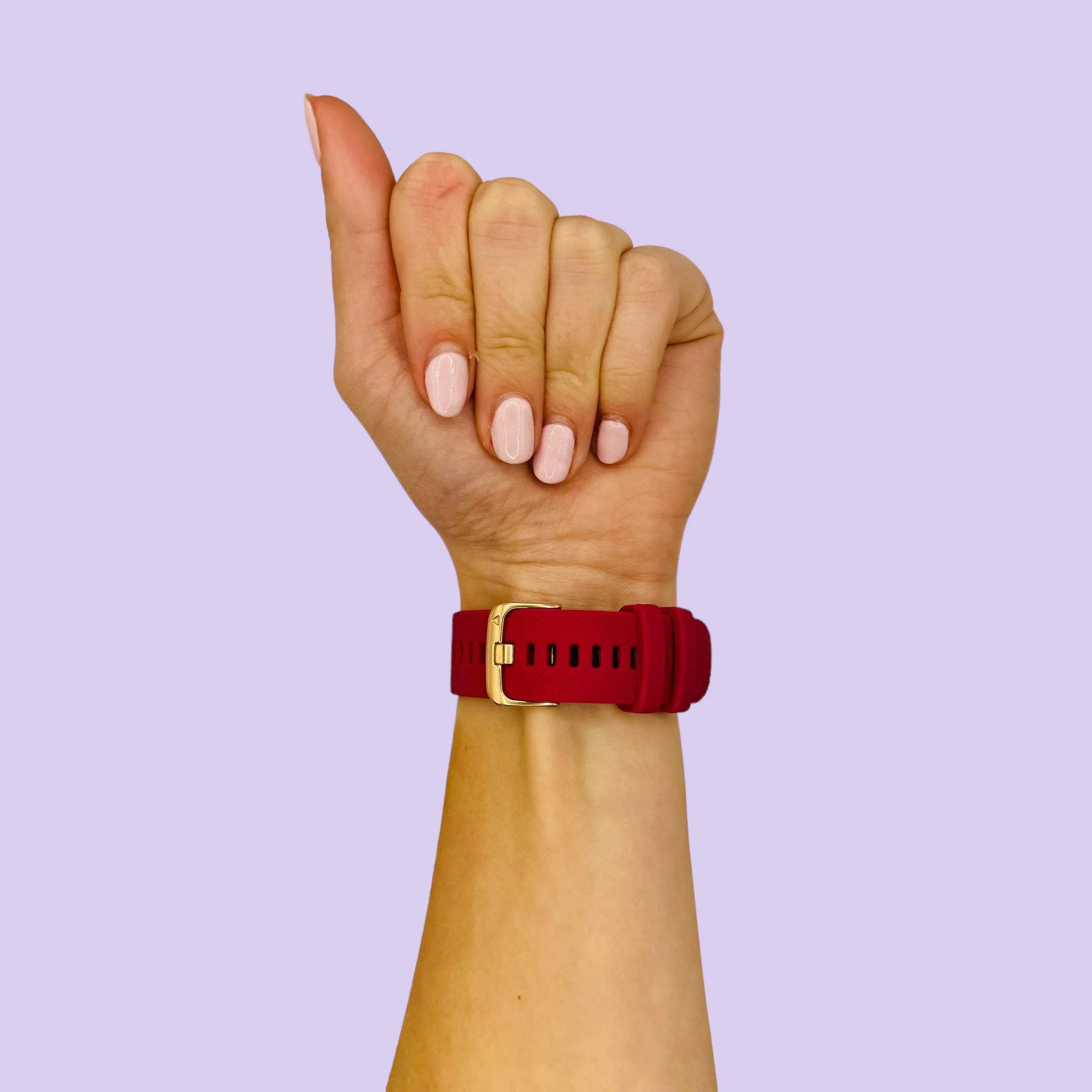 Apple Watch Silicone Watch Straps with Rose Gold Buckles