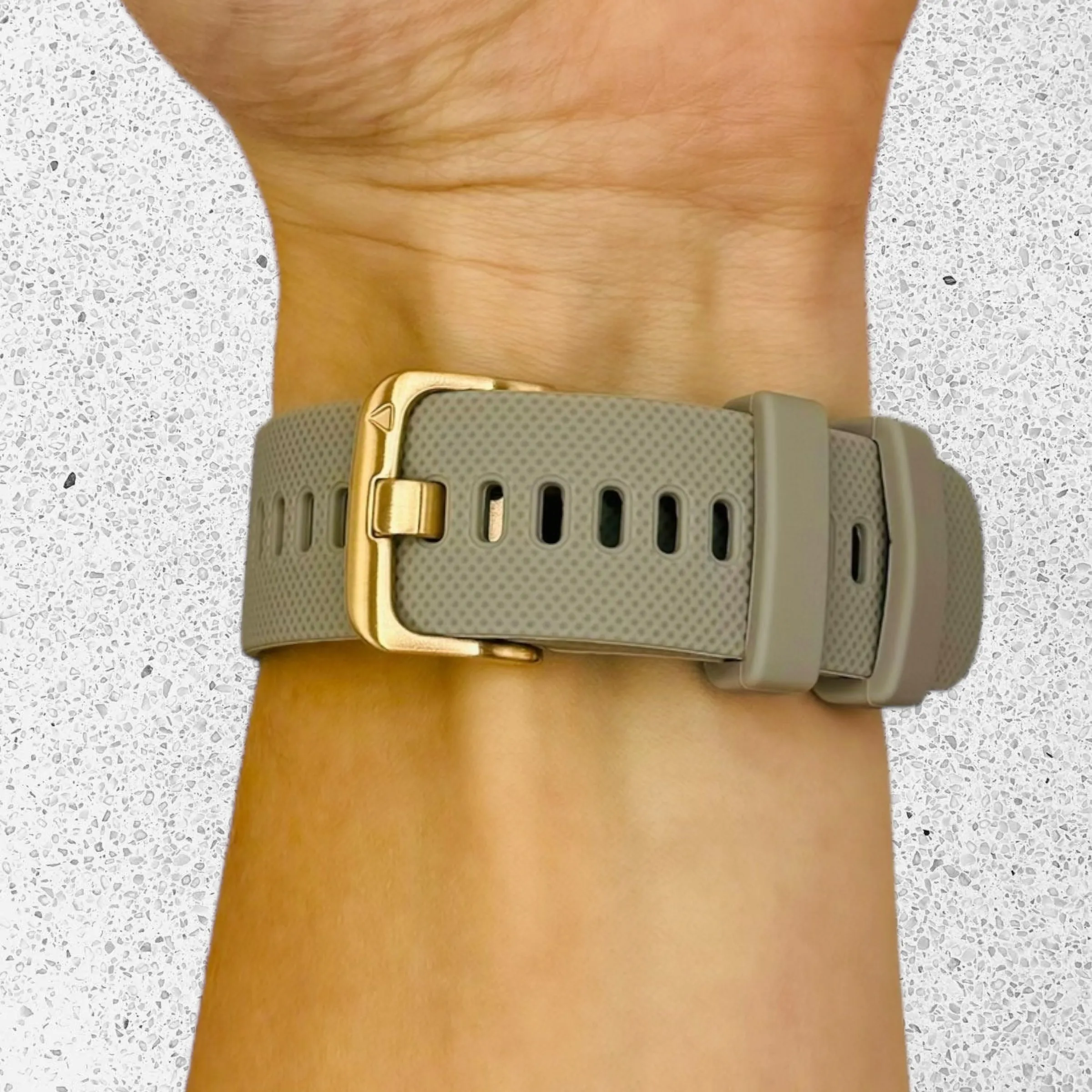 Apple Watch Silicone Watch Straps with Rose Gold Buckles
