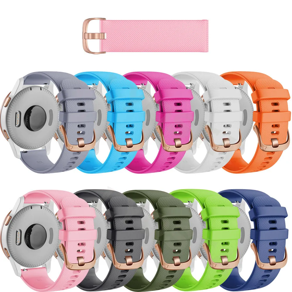 Apple Watch Silicone Watch Straps with Rose Gold Buckles
