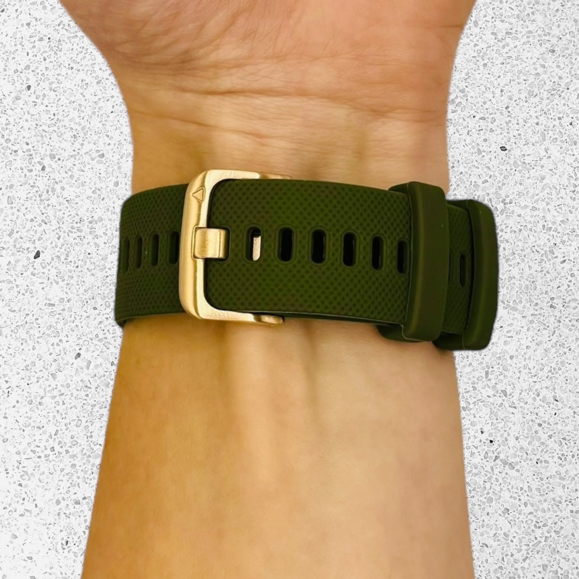 Apple Watch Silicone Watch Straps with Rose Gold Buckles