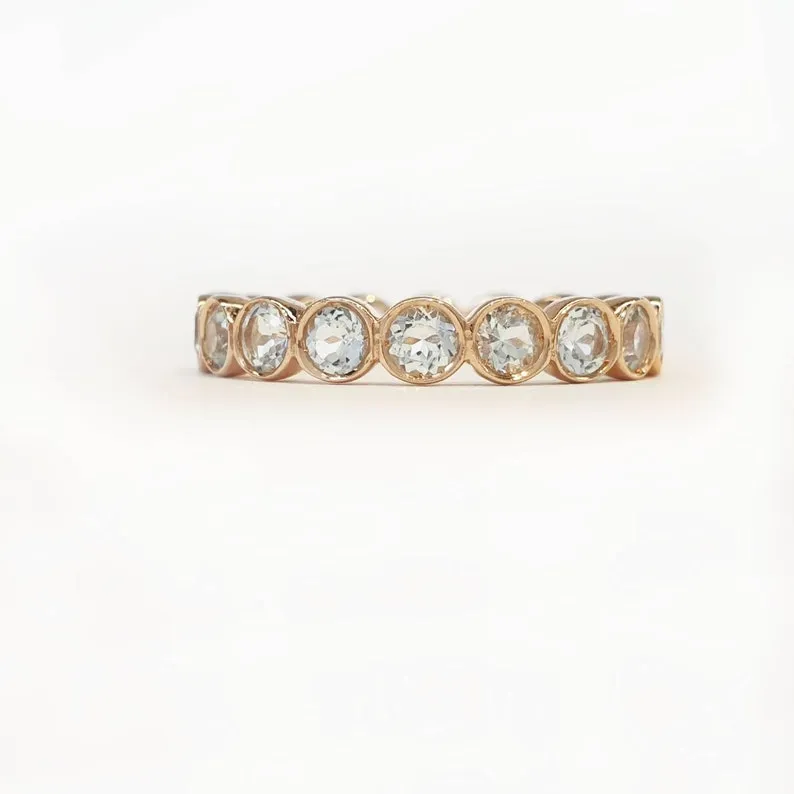 Aquamarine Eternity Ring