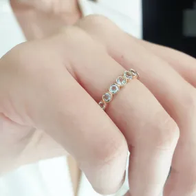 Aquamarine Eternity Ring