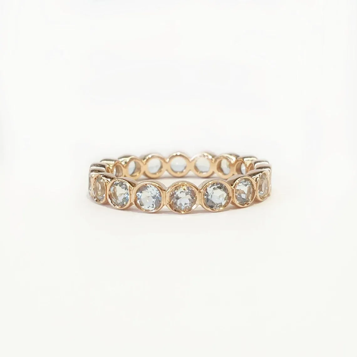 Aquamarine Eternity Ring