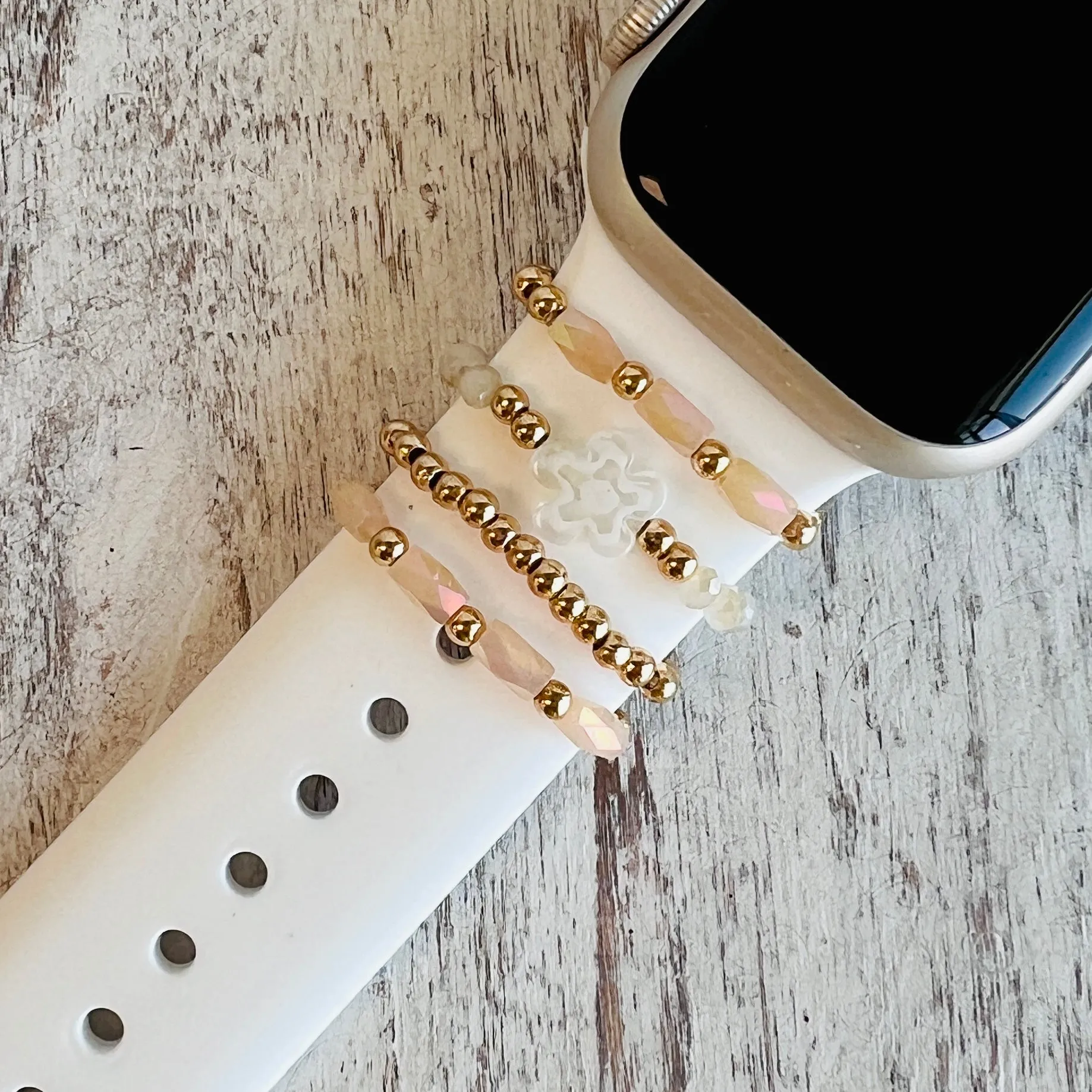 Band Bling 4pc Stack Beaded Boho-Pearl Blossoms Multiple Colors Available